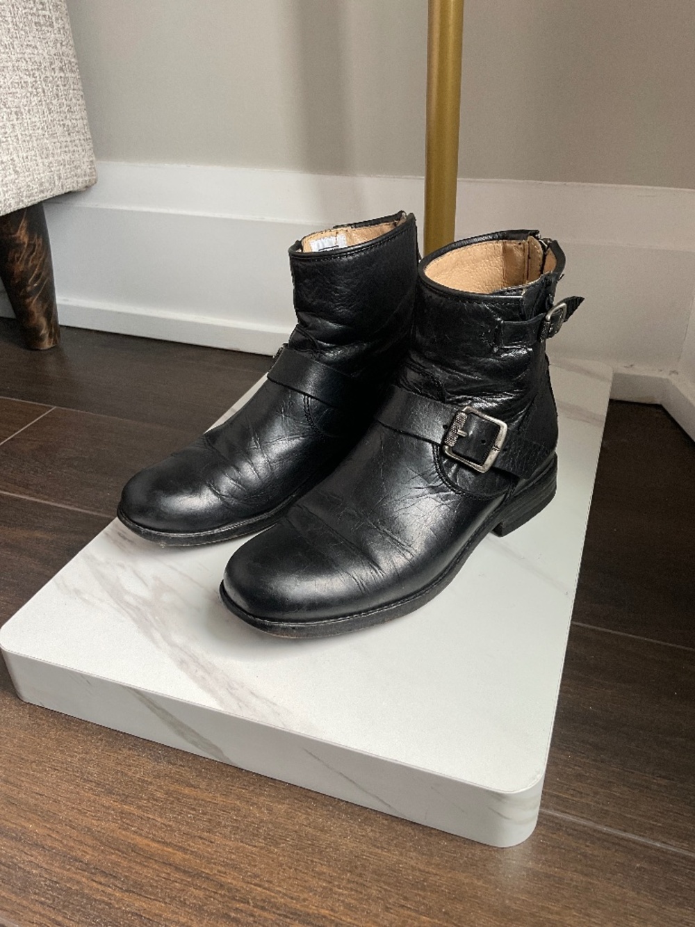 Frye Moto Style Ankle Boots